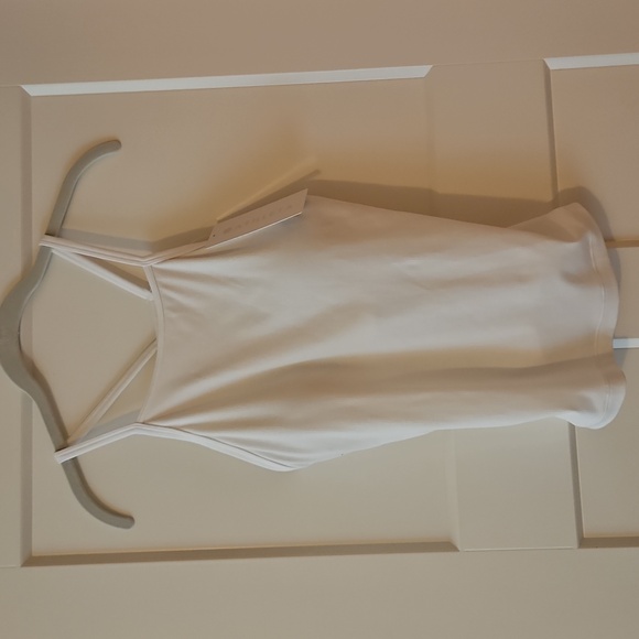 Athleta White Ribbed Tank Top - Picture 3 of 8